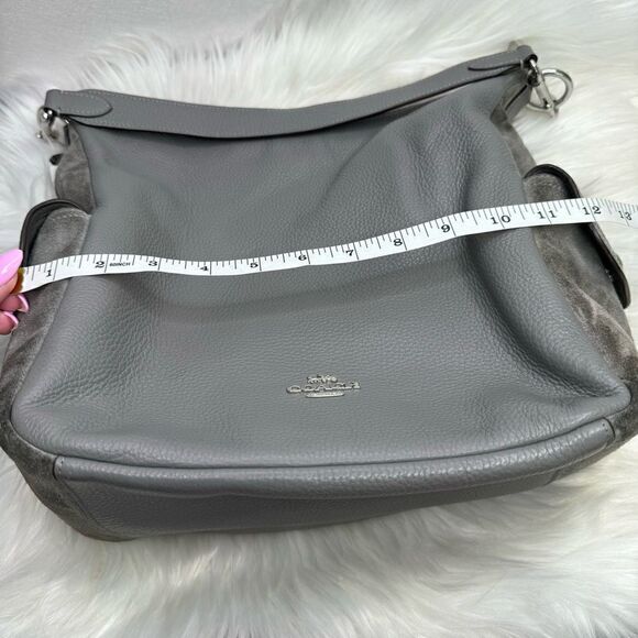 Coach Gray Leather Shoulder Bag - Picture 12 of 12